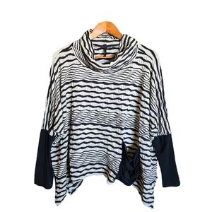 Striped Black and White Women's Top